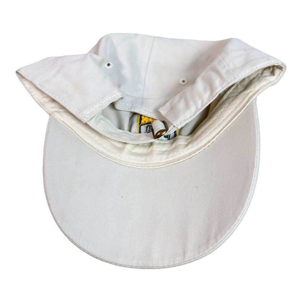 BASSMASTER Baseball Cap Hat Off White Adjustable Strap Back Fishing USA Flag New - Picture 10 of 11